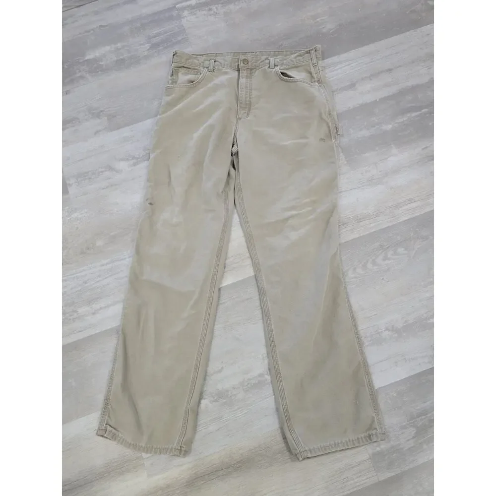 Carhartt FR Flame Resistant Loose Fit Straight Khaki Pants Men’s Size 36x34